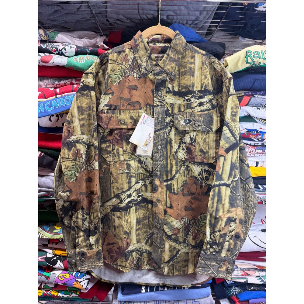 Russell Outdoors Explorer LS Shirt Mens Medium Mossy Oak Infinity Camo 0007 NWT
